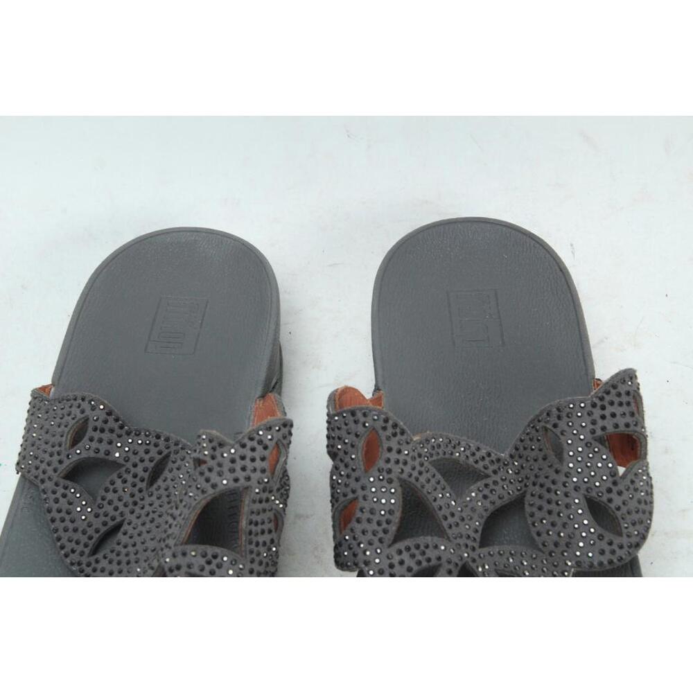 fitflop elora crystal sandals shoes gray women's sz 10 - Picture 3 of 10